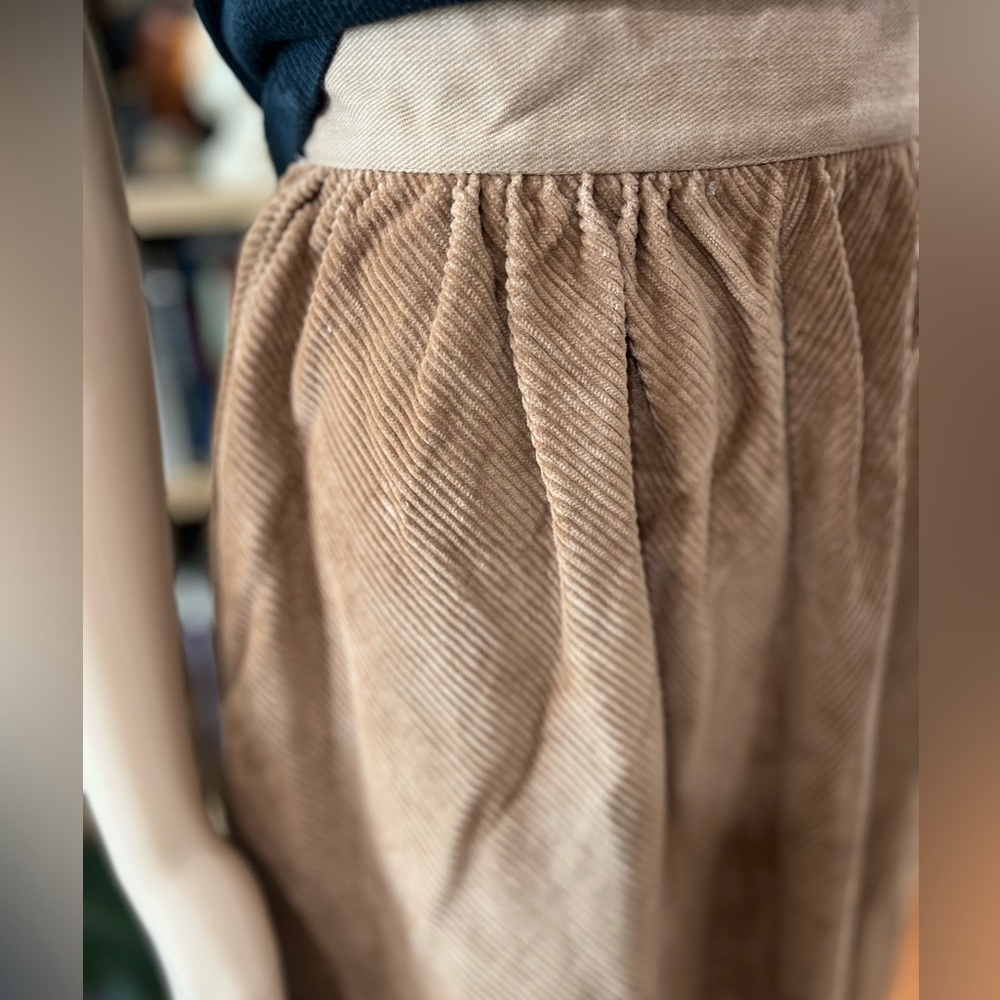High waisted corduroy tan bubble skirt vintage SM - Picture 11 of 11